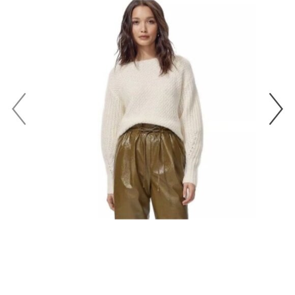 Wilfred Aritzia Womens Limerick Sweater Sz Medium Cream Wool Mohair Alpaca Knit - Picture 4 of 13